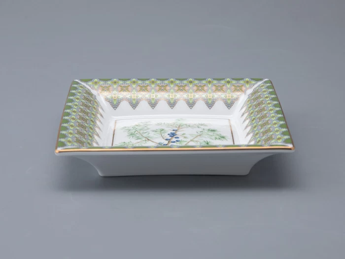 Подставка для мелочей в подарочной упаковке форма Квадратная рисунок Можжевельник ароматный, арт 81.33956.00.1, 