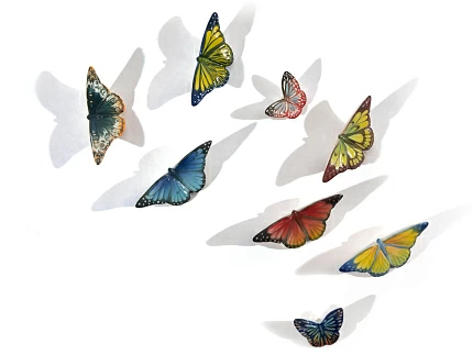 Скульптура форма Бабочка среднего размера, рисунок Желтая, арт. 82.47231.00.1