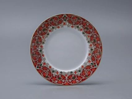 Чашка с блюдцем 250 мл в подарочной упаковке форма Соло рисунок Клюква заповедная, арт. 81.34280.00.1, 