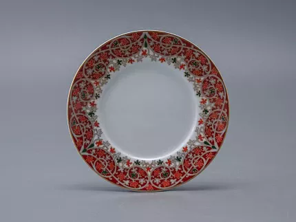 Чашка с блюдцем 250 мл в подарочной упаковке форма Соло рисунок Клюква заповедная, арт. 81.34280.00.1