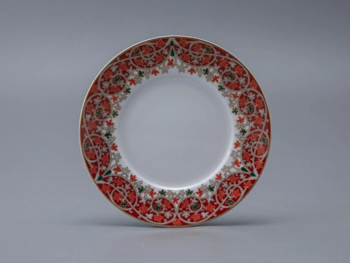 Чашка с блюдцем 250 мл в подарочной упаковке форма Соло рисунок Клюква заповедная, арт. 81.34280.00.1, 