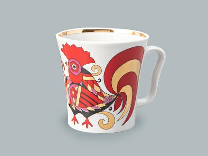 Бокал форма Ленинградский, рисунок Красный петух, арт 80.89296.00.1