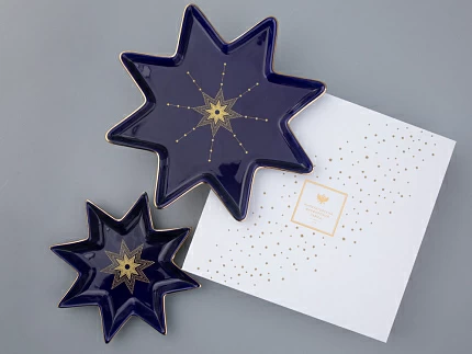 Подарочный набор форма Звезда рисунок Индиго арт. 81.31549.00.1 Подарочный набор форма Звезда рисунок Индиго арт. 81.31549.00.1