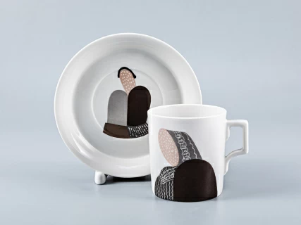 Сервиз чайный форма Гербовая рисунок Бабы, 2 персоны 7 предметов, арт. 81.15102.00.1, 