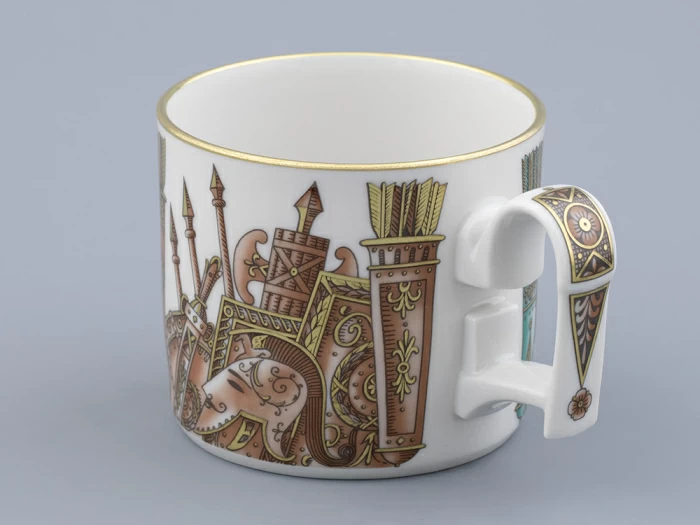 Чашка с блюдцем в подарочной упаковке, форма Охотничий, рисунок Триумф Victoria, арт. 81.32470.00.1,  Чашка с блюдцем в подарочной упаковке, форма Охотничий, рисунок Триумф Victoria, арт. 81.32470.00.1,