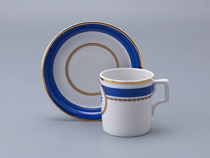 Чашка с блюдцем чайная 220 мл форма Гербовая рисунок Кают-компания № 5 арт. 81.24034.00.1