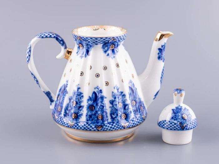 Крышка к чайнику форма Лучистая, рисунок Корзиночка, арт 80.03904.00.1, 