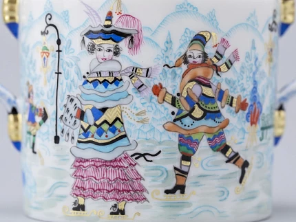 Сервиз чайный форма Гербовая рисунок Зимние забавы, 4 персоны 10 предметов арт. 81.20899.00.1 Сервиз чайный форма Гербовая рисунок Зимние забавы, 4 персоны 10 предметов арт. 81.20899.00.1