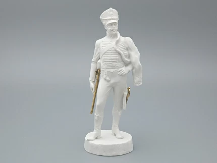 Скульптура Гусар эпохи АлександраI, в подарочной упаковке, рисунок Белый бисквит, арт 81.33423.00.1