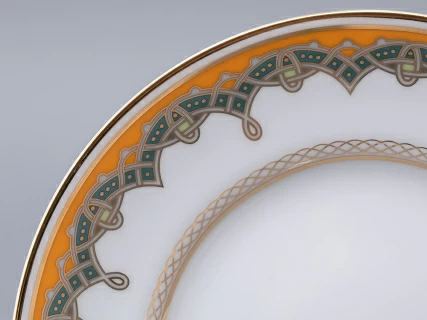 Чашка с блюдцем 250 мл в подарочной упаковке форма Соло рисунок Облепиха сибирская, арт. 81.33948.00.1, 