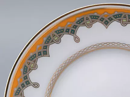 Чашка с блюдцем 250 мл в подарочной упаковке форма Соло рисунок Облепиха сибирская, арт. 81.33948.00.1