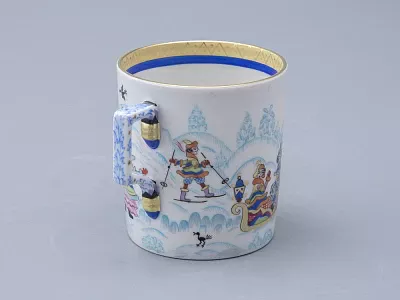 Сервиз чайный форма Гербовая рисунок Зимние забавы, 4 персоны 10 предметов арт. 81.20899.00.1