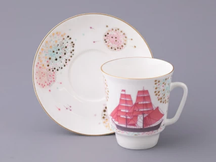 Чашка с блюдцем форма Майская рисунок Волшебная ночь арт. 81.27381.00.5, 