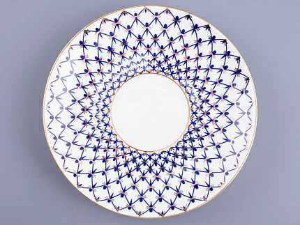 Чашка с блюдцем чайная 300 мл форма Купольная рисунок Кобальтовая сетка арт. 81.18456.00.1