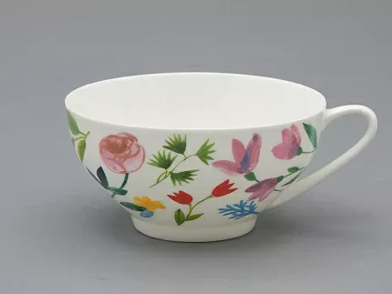 Чашка с блюдцем чайная форма Купольная рисунок Primavera, арт. 81.34274.00.1