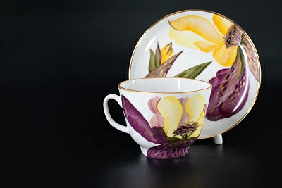 Чашка с блюдцем Жаркий день, на форме Подарочная, арт 41.00175.00.1