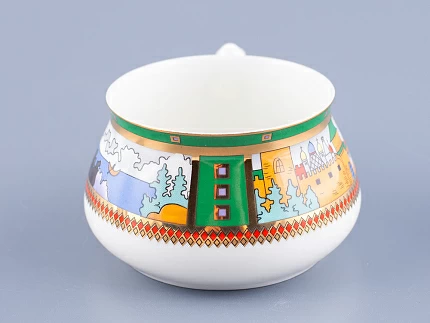 Чашка с блюдцем кофейная 180 мл форма Билибина Деревня на озере 180 мл арт. 81.15225.00.1