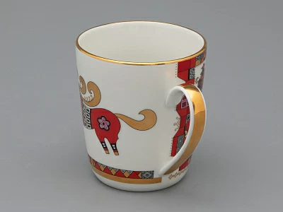 Чашка с блюдцем чайная 300 мл форма Колокол рисунок Красный конь арт.81.34079.00.1