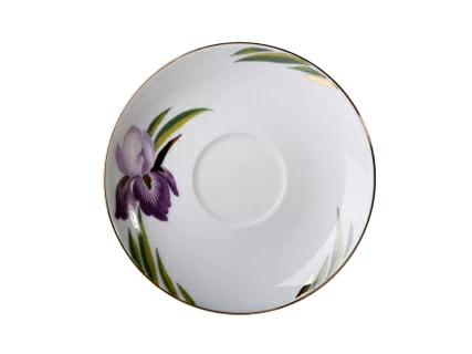 Чашка с блюдцем чайная 220 мл форма Банкетная рисунок Ирисы арт. 81.17478.00.1, 