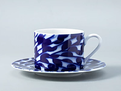 Чашка с блюдцем форма Соло рисунок Реки России. Енисей арт. 81.28756.00.1