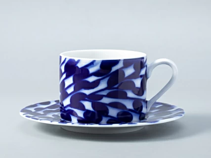 Чашка с блюдцем форма Соло рисунок Реки России. Енисей арт. 81.28756.00.1, 