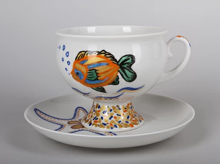 Чашка с блюдцем кофейная форма Классическая рисунок Сказка для чемпиона арт. 81.24835.00.1