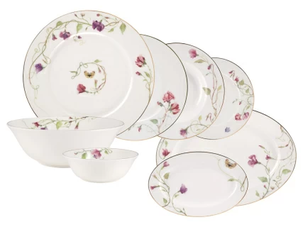 Сервиз столовый форма Премиум Рисунок Цветущий горошек, 6 персон 24 предмета арт. 81.27447.00.1, 