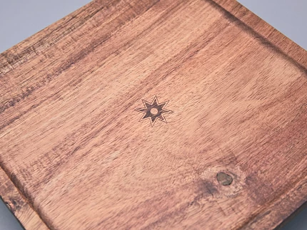 Набор для запекания с деревянной крышкой (2 предмета) в подарочной упаковке, форма Стандартная, рисунок Календа, арт 42.00075.00.1