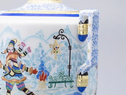 Сервиз чайный форма Гербовая рисунок Зимние забавы, 4 персоны 10 предметов арт. 81.20899.00.1 Сервиз чайный форма Гербовая рисунок Зимние забавы, 4 персоны 10 предметов арт. 81.20899.00.1