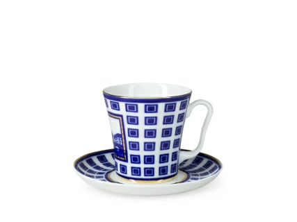 Бокал с блюдцем 360 мл форма Ленинградский 2 рисунок Старо-Калинкин мост арт. 81.26321.00.1, 