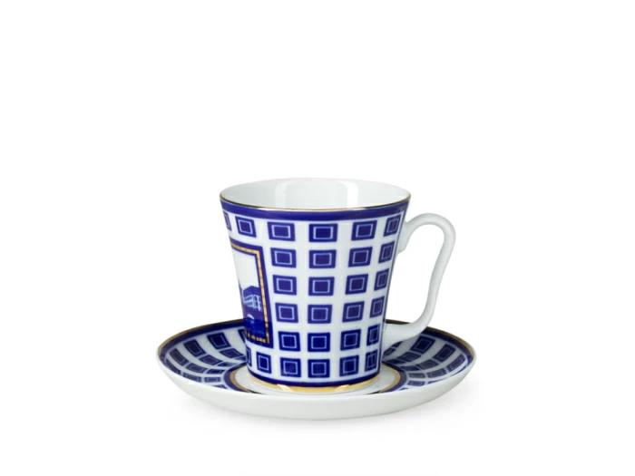 Бокал с блюдцем 360 мл форма Ленинградский 2 рисунок Старо-Калинкин мост арт. 81.26321.00.1, 