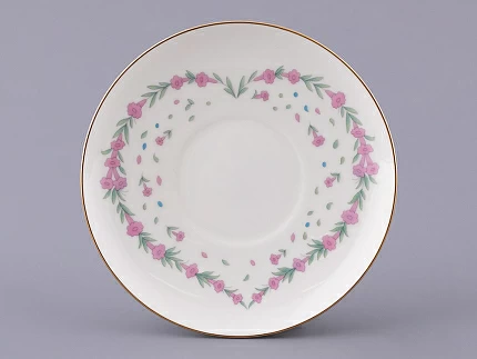 Чашка с блюдцем кофейная форма Ландыш рисунок Люби, арт. 81.32909.00.1 Чашка с блюдцем кофейная форма Ландыш рисунок Люби, арт. 81.32909.00.1