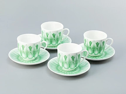 Чашка с блюдцем кофейная форма Ландыш рисунок Aloha Lagoon, арт. 81.30160.00.1