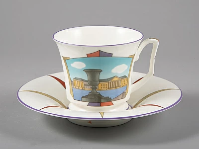 Чашка с блюдцем чайная, форма Юлия рисунок Петербургские картинки. Невские берега, арт. 81.29022.00.1