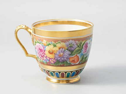 Сервиз чайный 14 предметов на 6 персон, форма Александр |||, рисунок Цветы Александрии, арт 81.31049.00.1