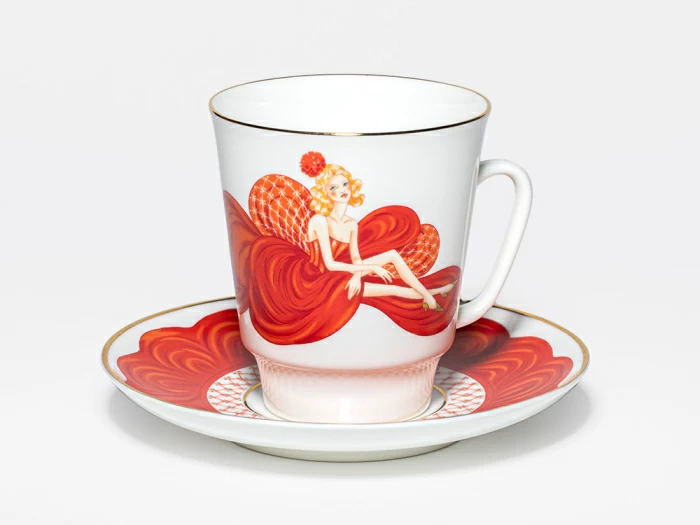 Чашка с блюдцем 165 мл, в подарочной упаковке, форма Майская, рисунок Обнаженные сердца, арт 81.10461.00.1, 