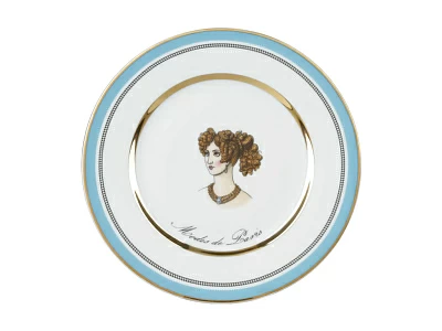 Подарочный набор тарелка мелкая 180 мм форма Европейская-2 рисунок Modes de Paris (голубой) арт. 81.26416.00.1