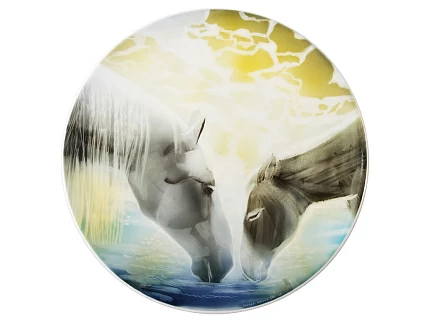 Блюдо 450 мм форма Круглая рисунок Лошади.Август арт. 60.07073.00.5