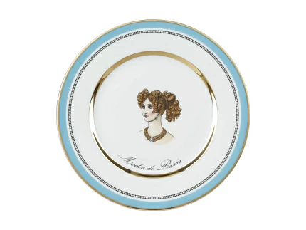 Подарочный набор тарелка мелкая 180 мм форма Европейская-2 рисунок Modes de Paris (голубой) арт. 81.26416.00.1
