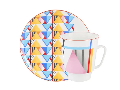 Чашка с блюдцем 165 мл форма Майская рисунок Движение 4, арт. 81.27333.00.1