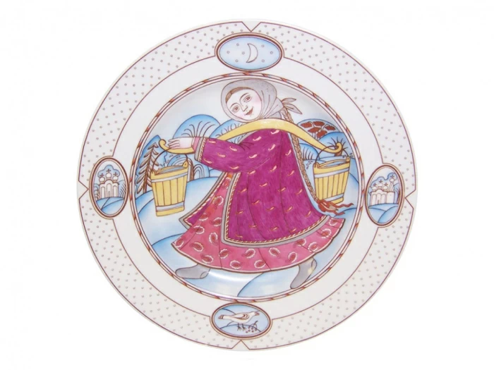 Декоративная тарелка 240 мм форма Плоская рисунок За водой. Зима арт. 80.54576.00.1, 