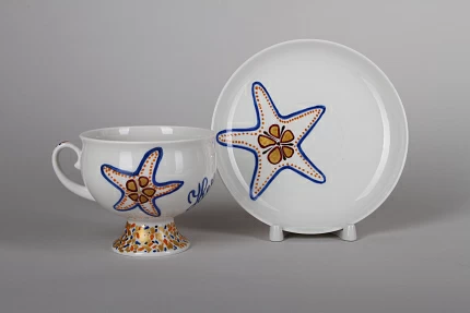 Чашка с блюдцем кофейная форма Классическая рисунок Сказка для чемпиона арт. 81.24835.00.1