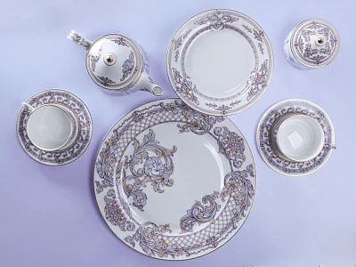 Чашка с блюдцем 300 мл в подарочной упаковке форма Идиллия рисунок Барокко, арт. 81.34917.00.1