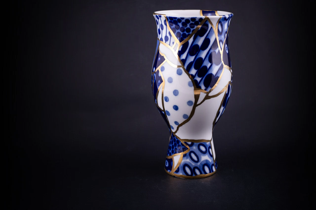 Ваза Байкальский Лёд на форме Цветок, арт 60.21785.00.1, 