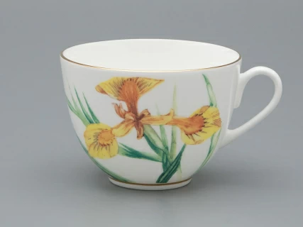 Чашка с блюдцем L’Art des Fleurs в подарочной упаковке, форма Весенняя 2, рисунок Лесной свет, арт 81.33401.00.1, 