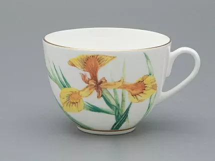 Чашка с блюдцем L’Art des Fleurs в подарочной упаковке, форма Весенняя 2, рисунок Лесной свет, арт 81.33401.00.1