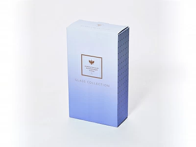 Набор из 2-х бокалов для шампанского 230 мл в подарочной упаковке, рисунок Азур золотой, арт 14.11448.07