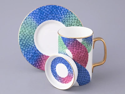 Подарочный набор Бокал с блюдцем и крышкой, форма top, рисунок Лунный змей, арт. 81.32798.00.1 Подарочный набор Бокал с блюдцем и крышкой, форма top, рисунок Лунный змей, арт. 81.32798.00.1