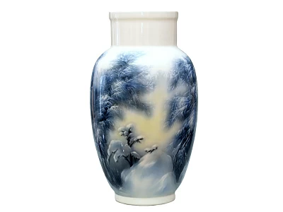 Ваза форма Китайская большой размер рисунок Зимний пейзаж арт. 80.09693.00.1