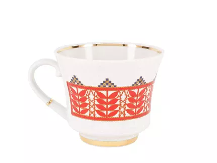 Чашка с блюдцем чайная 220 мл форма Банкетная рисунок Рушник арт. 81.28337.00.1